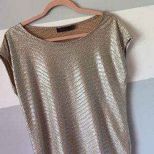 The Limited Tops - Gold Metallic Tee The Limited Tops - Gold Metallic Tee